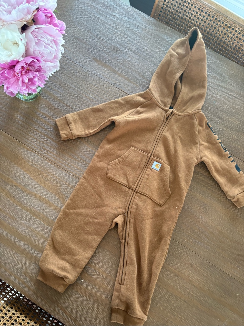Carhartt Kids Hooded One-Piece in Carhartt Brown